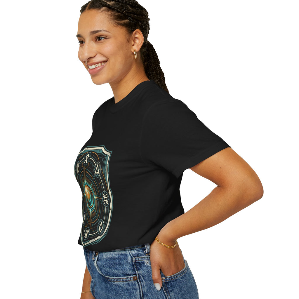 Power Runs Black PRB "Wear The Code" Mystic Shield T-Shirt — Geometric Sigil Graphic Tee by Power Runs Black