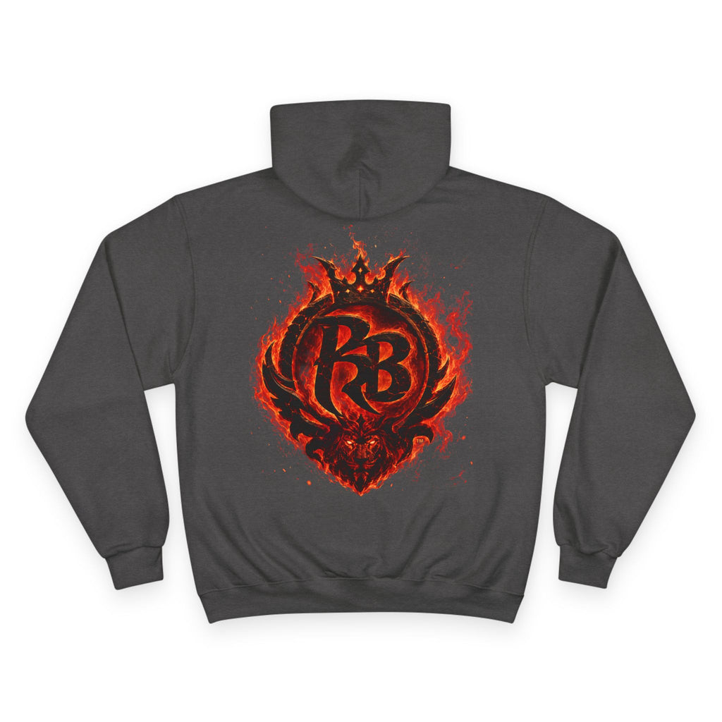 Power Runs Black logo hoodie | Flame crest design by Power Runs Black