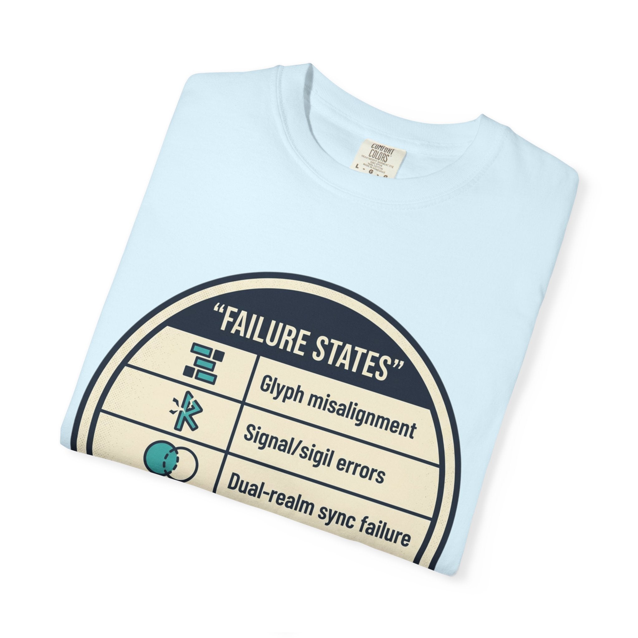 Power Runs Black PRB Failure States T-Shirt — Sci‑Fi Status Badge Graphic Tee by Printify