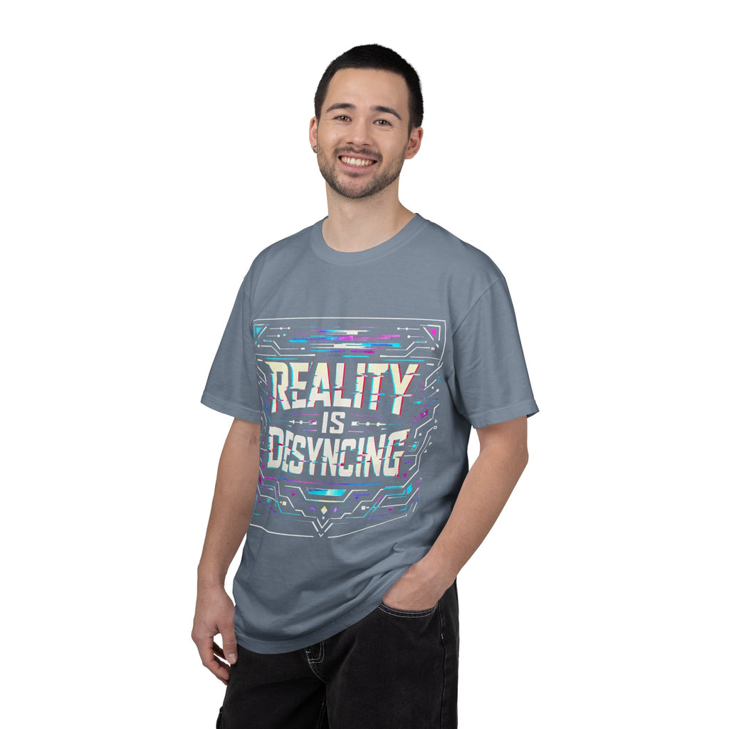 Power Runs Black PRB Glitchy Pastel "Reality Is Desyncing" T-Shirt by Printify