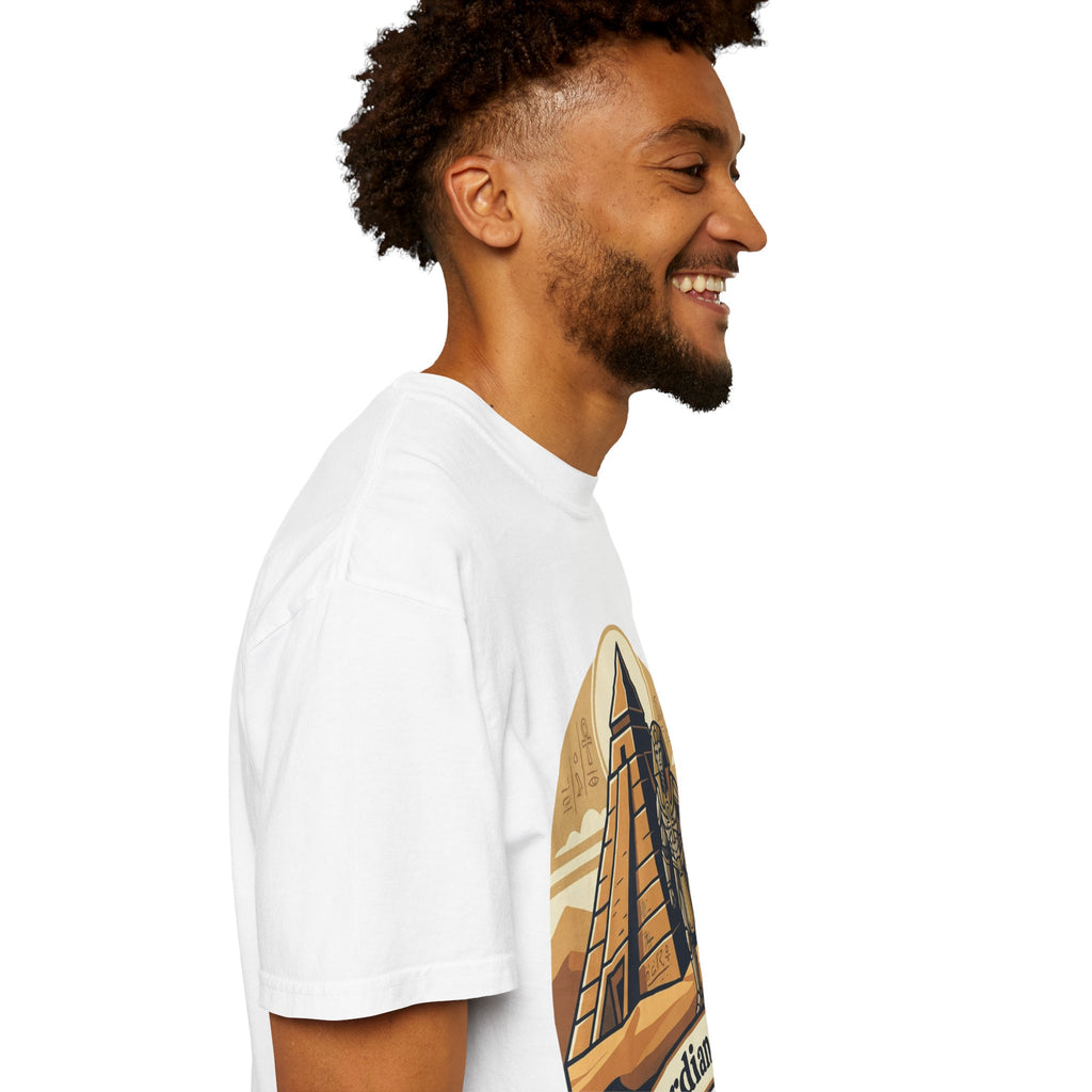 Power Runs Black PRB Guardian Unit T-Shirt — Egyptian Pyramid Sci‑Fi Graphic Tee by Power Runs Black