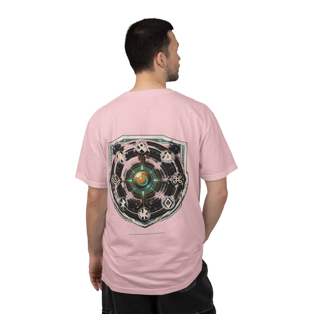 Power Runs Black PRB "Wear The Code" Mystic Shield T-Shirt — Geometric Sigil Graphic Tee by Printify