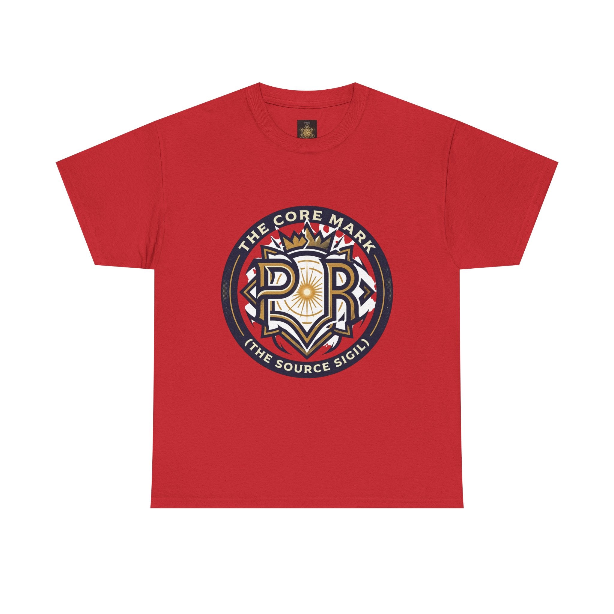 Power Runs Black PRB Core Mark Logo T-Shirt — "The Source Sigil" Retro Emblem Tee by Power Runs Black