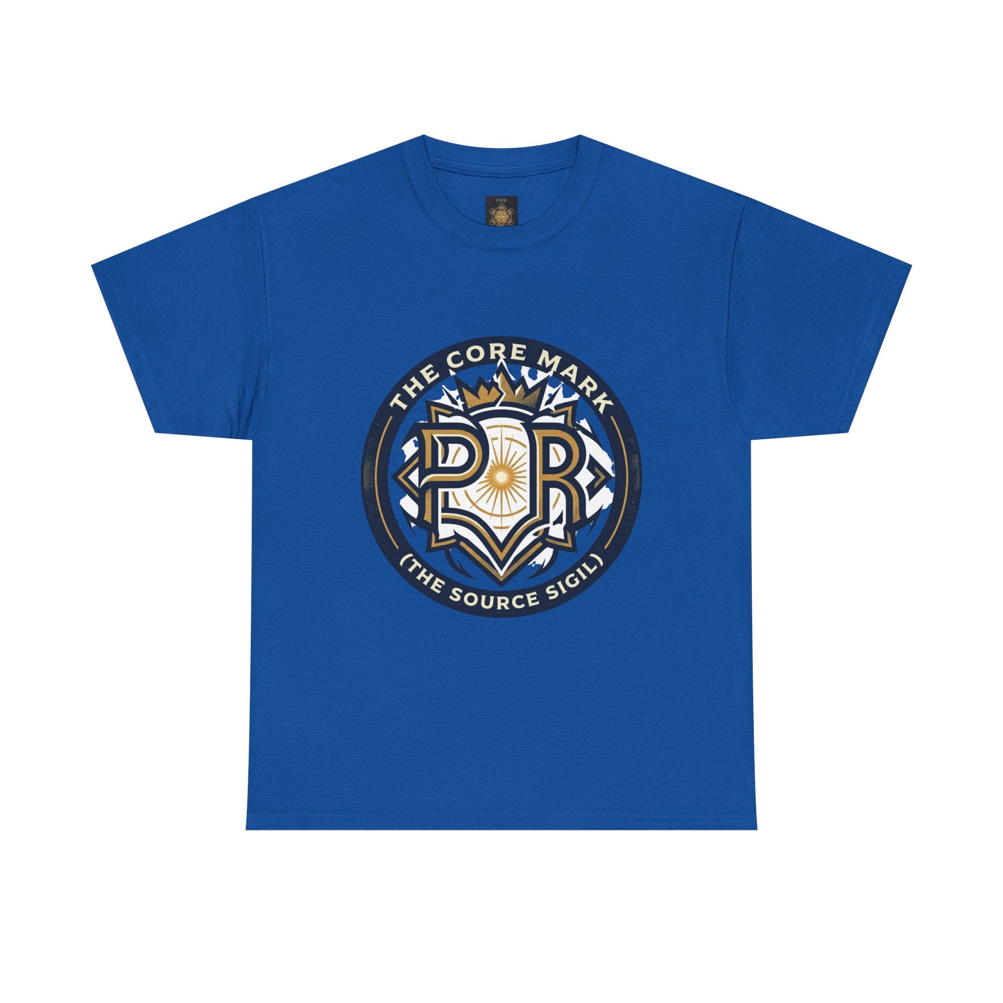 Power Runs Black PRB Core Mark Logo T-Shirt — "The Source Sigil" Retro Emblem Tee by Power Runs Black