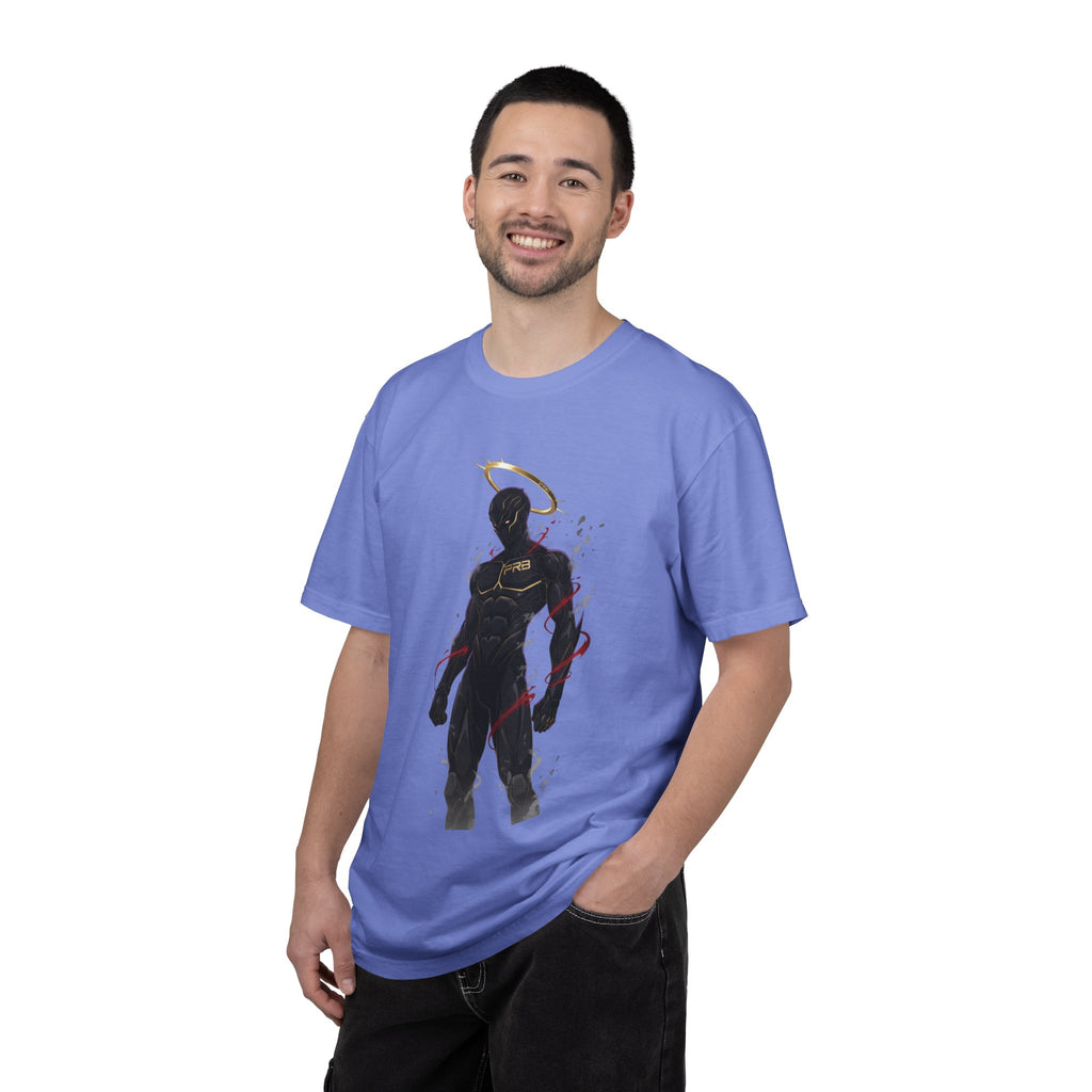 PRB Shadow Hero Graphic T-Shirt — Haloed Vigilante Illustration by Power Runs Black