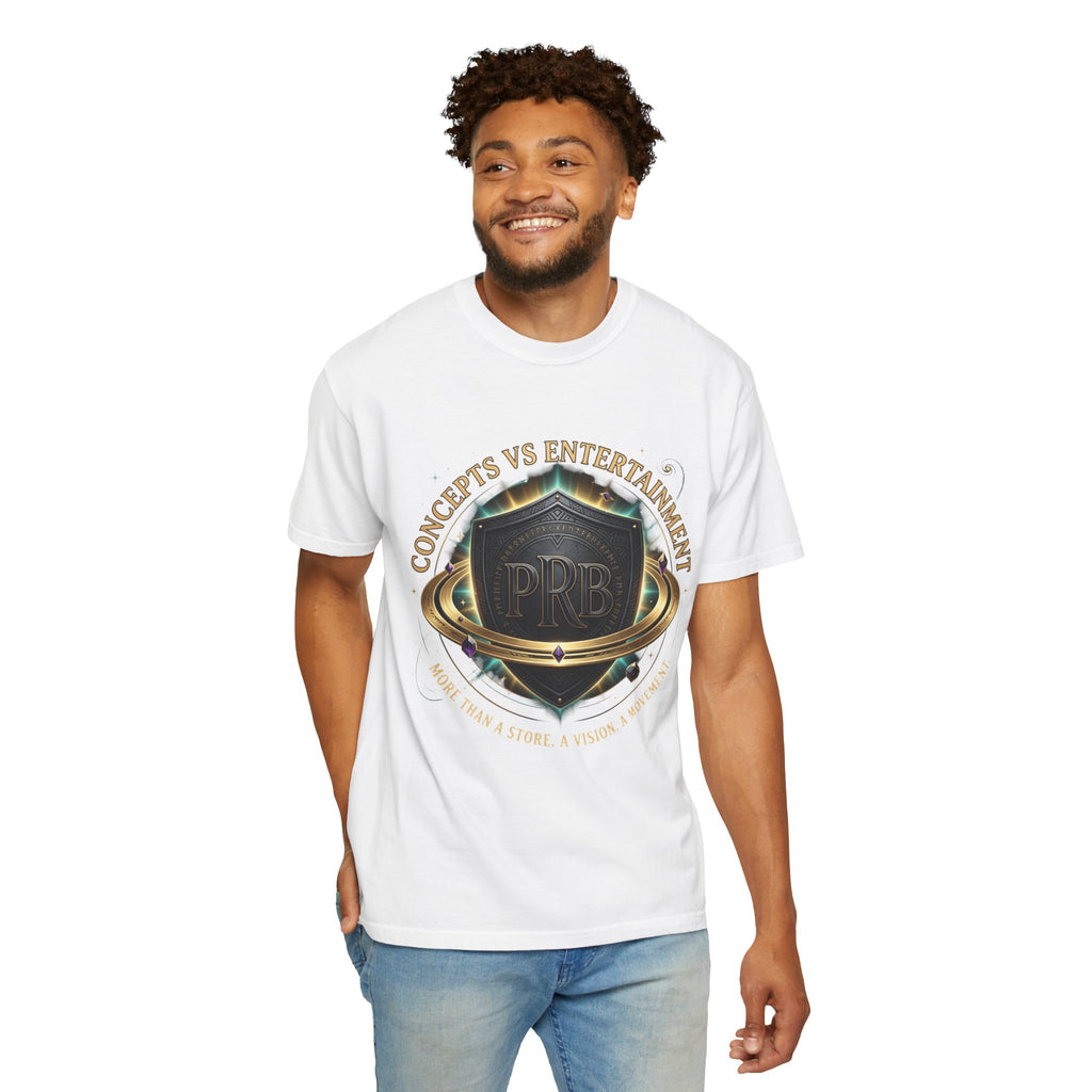 Concepts VS Entertainment Emblem Graphic T-Shirt | Heraldic Crest Tee by Printify