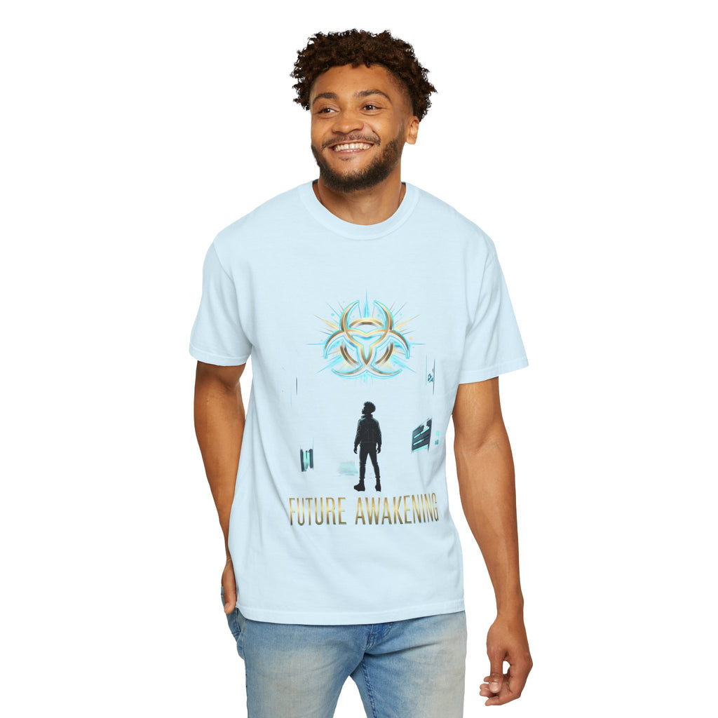 PRB Future Awakening T-Shirt | Sci-Fi Silhouette Graphic Tee by Printify