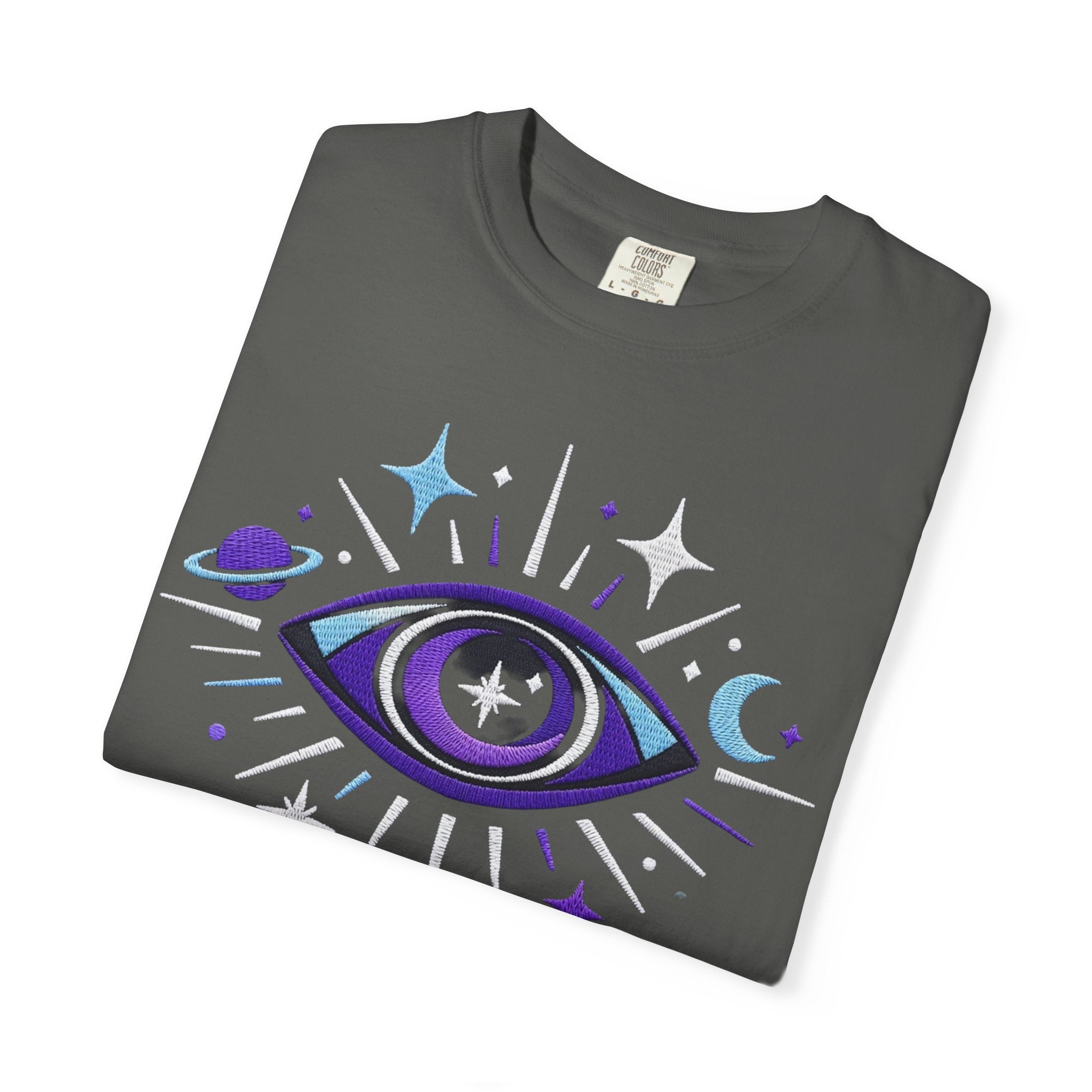 PRB Mystic All-Seeing Eye T-shirt | Cosmic Moon and Stars by Power Runs Black