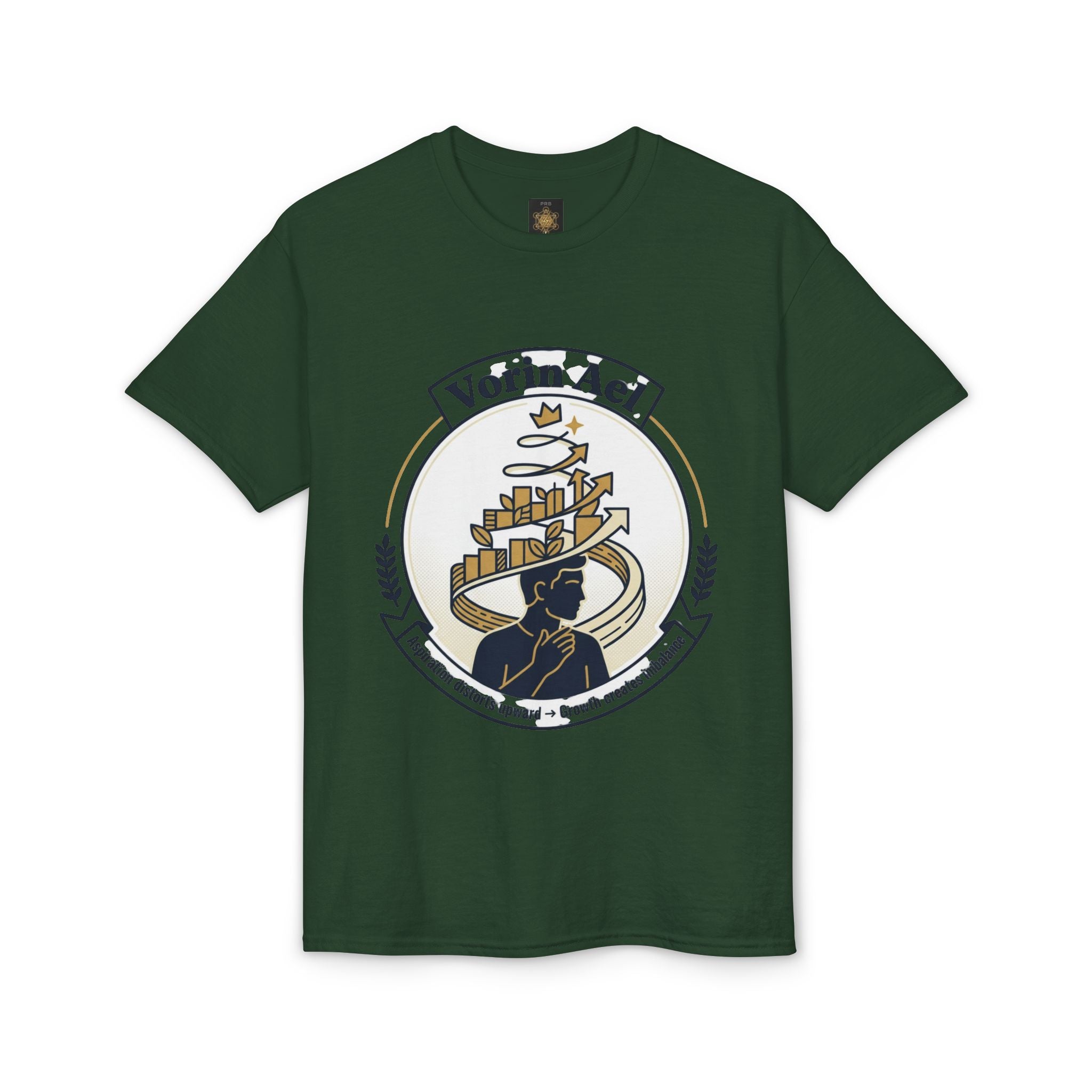 Power Runs Black PRB Vorin Ael Crest T-Shirt — Fantasy Guild Emblem Tee by Printify