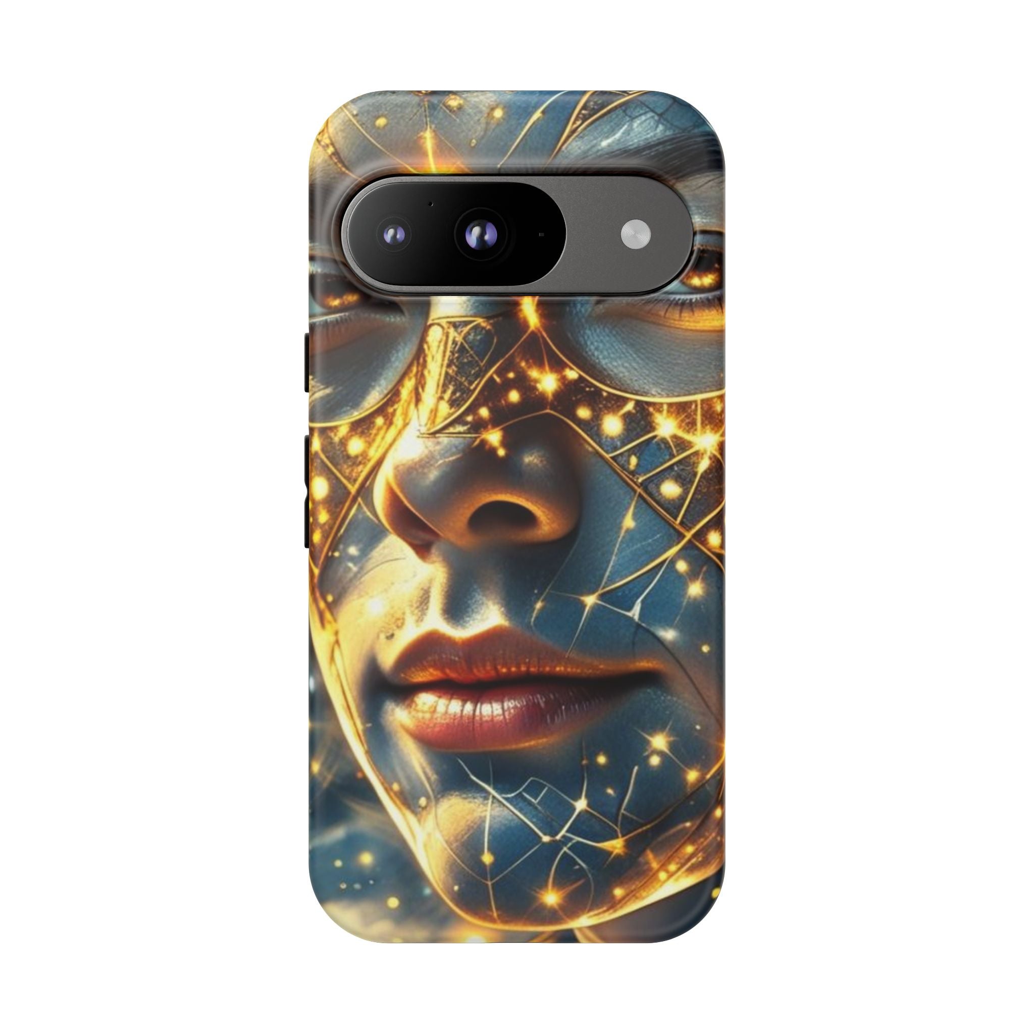 PRB Galactic Portrait Tough Case | Cosmic Face Phone Case, Starry Nebula Design by Printify