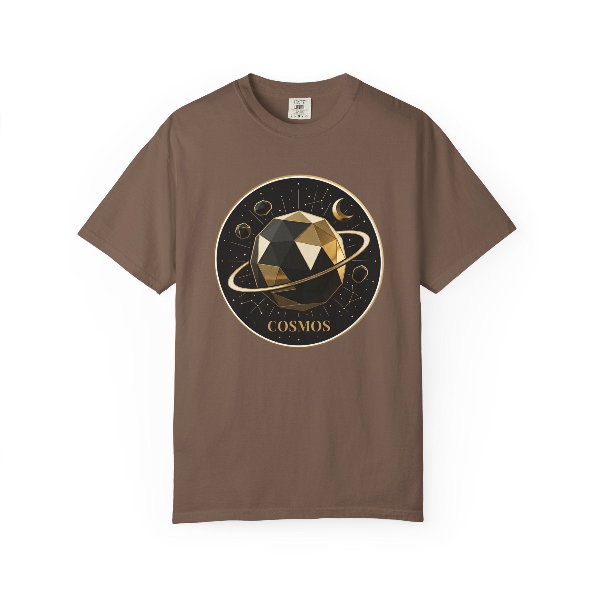 PRB Cosmos Geometric Planet T-Shirt by Power Runs Black