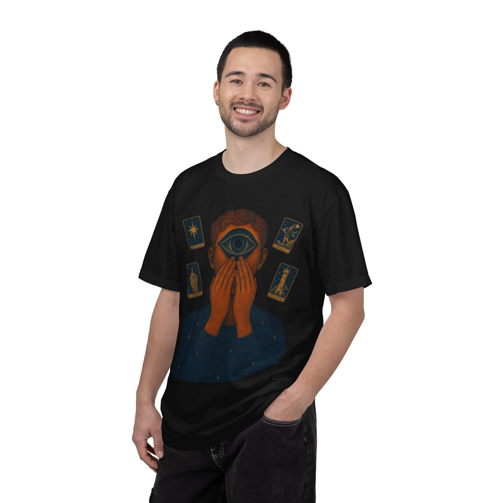 PRB Third Eye Tarot Illustration T-shirt | Occult Mystic Artwork by Power Runs Black