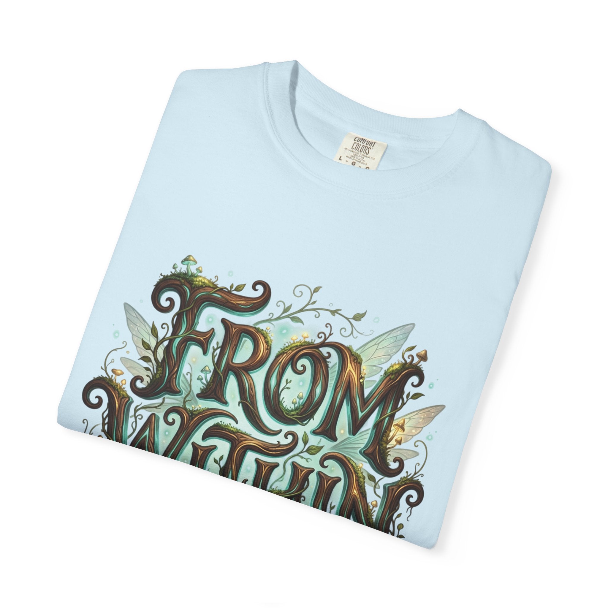 PRB From Within T-shirt | Nature Typography Forest Illustration by Power Runs Black