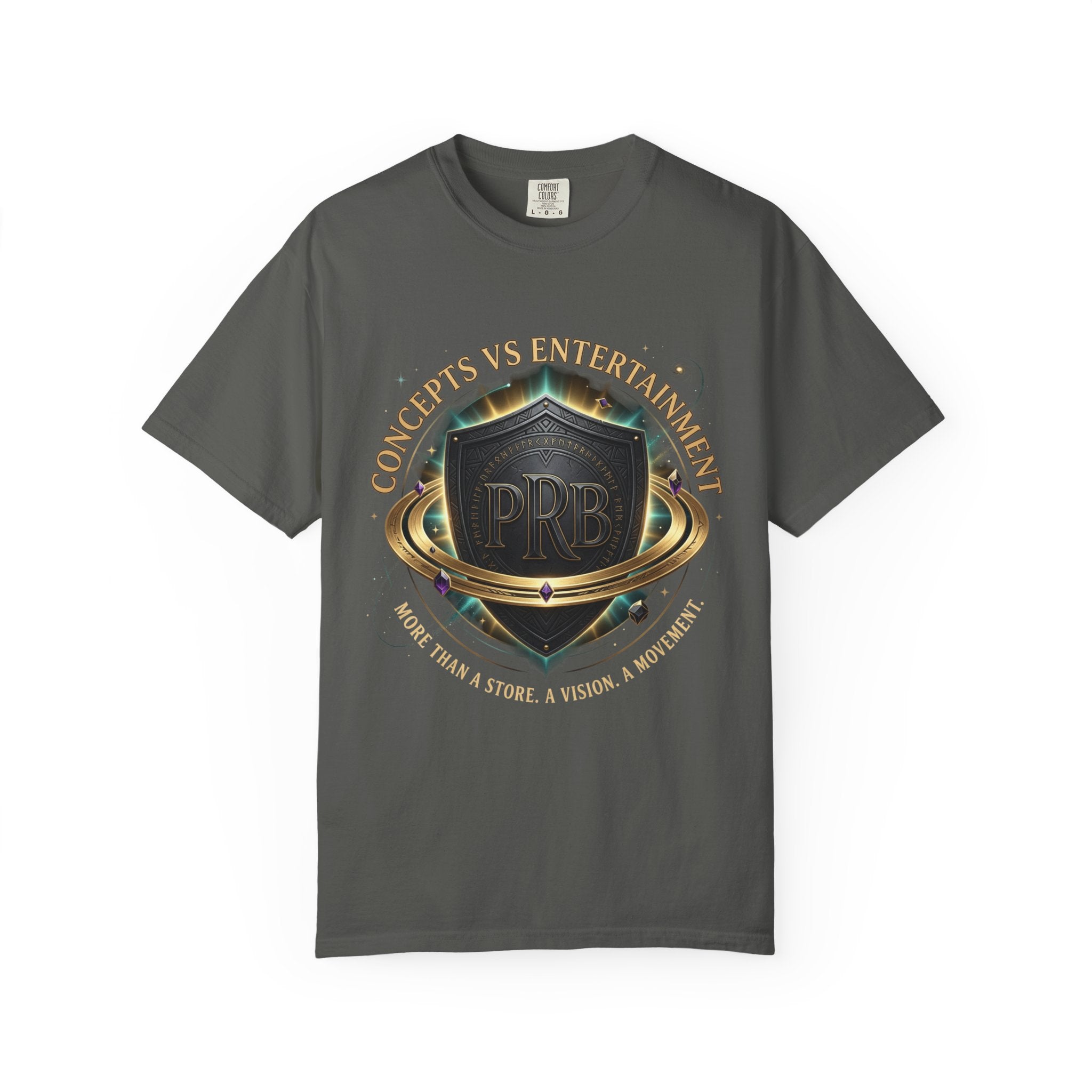 Concepts VS Entertainment Emblem Graphic T-Shirt | Heraldic Crest Tee by Printify