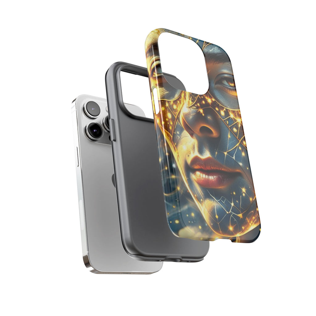 PRB Galactic Portrait Tough Case | Cosmic Face Phone Case, Starry Nebula Design by Printify