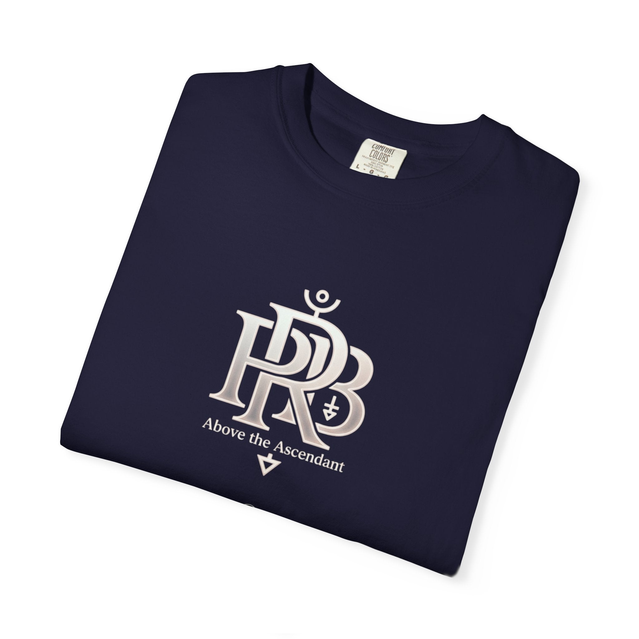 Printify Silhouette Logo T‑Shirt — Minimalist Dressed Figure & PRD Monogram - T-Shirt