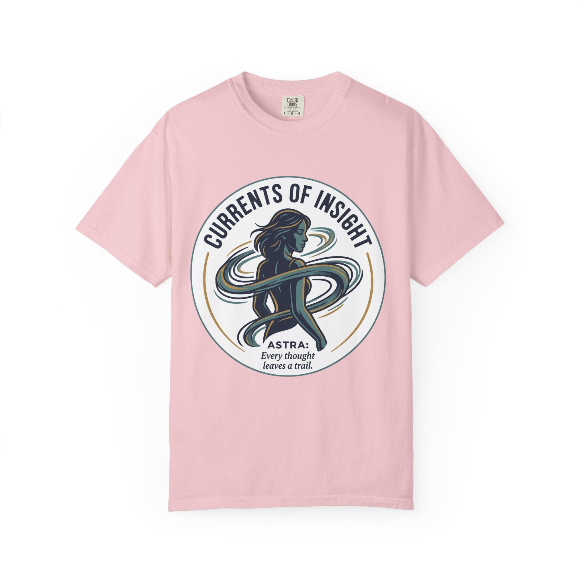 Power Runs Black Currents of Insight T-Shirt — 'Astra: Every thought leaves a trail' Graphic Tee by Power Runs Black