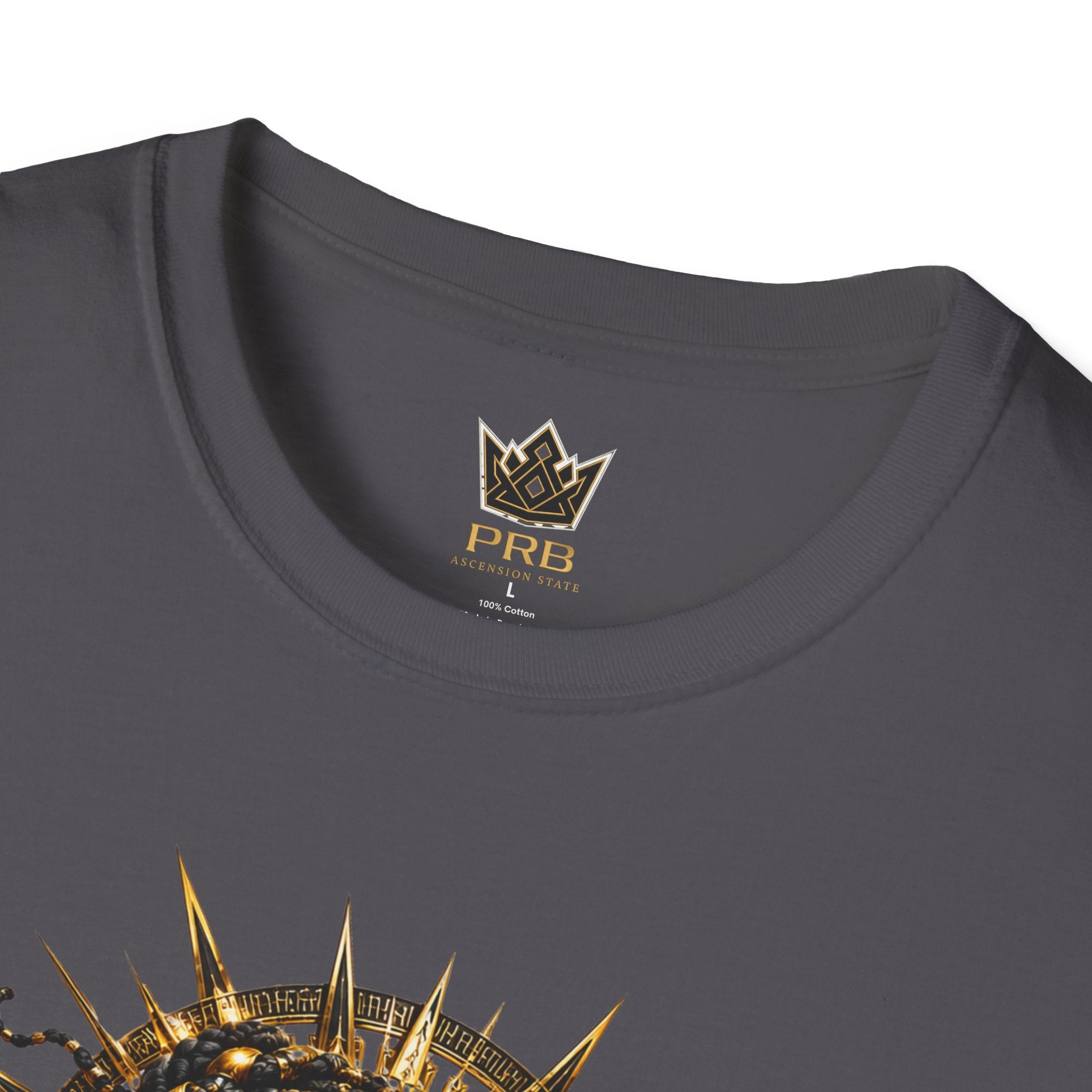 Power Runs Black PRB | Black Woman Portrait, Gold Accents Panther Graphics T by Power Runs Black