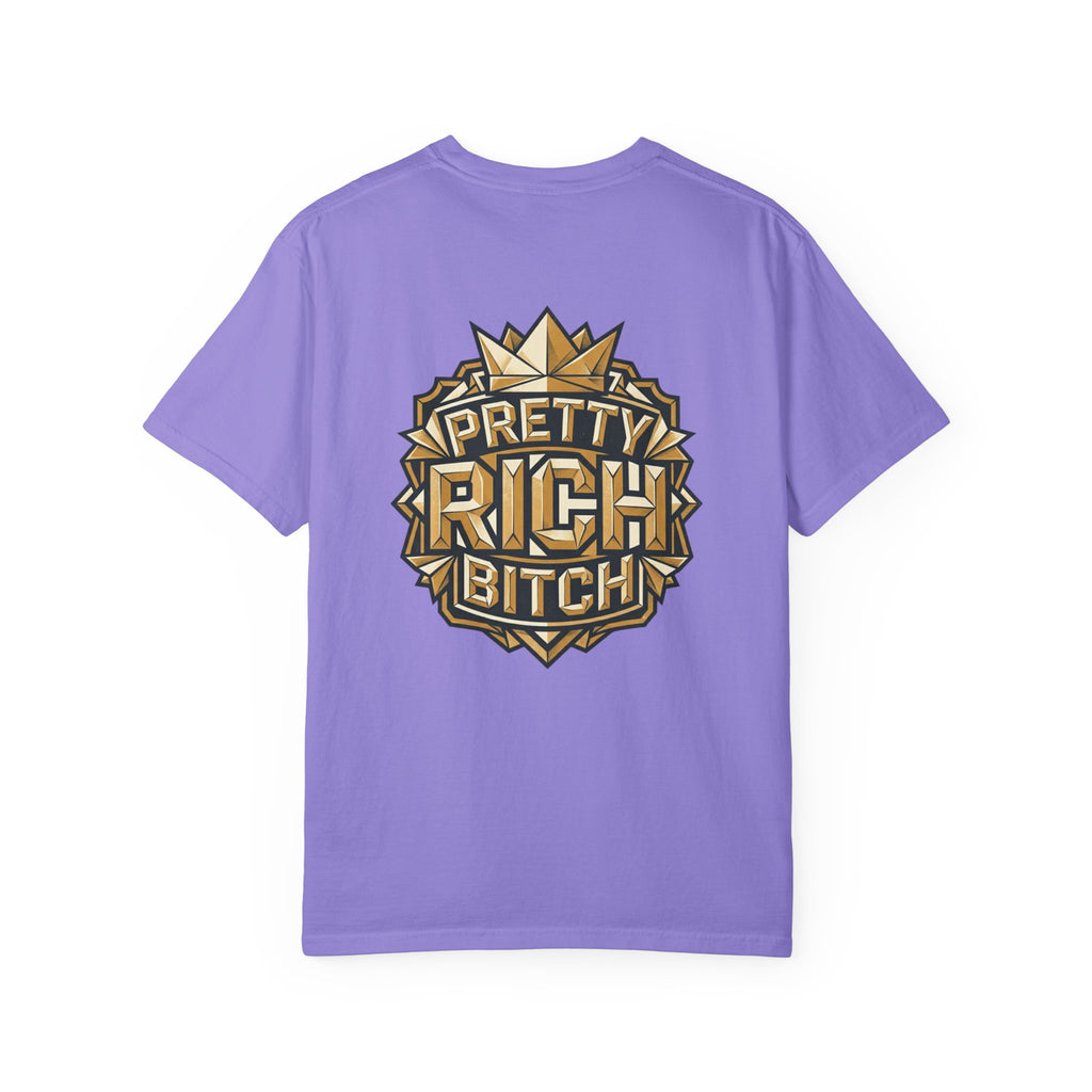 Pretty Rich Bitch The Collection by PRB T-Shirt — Bold Graphic Tee with Empowered Woman Portrait by Power Runs Black