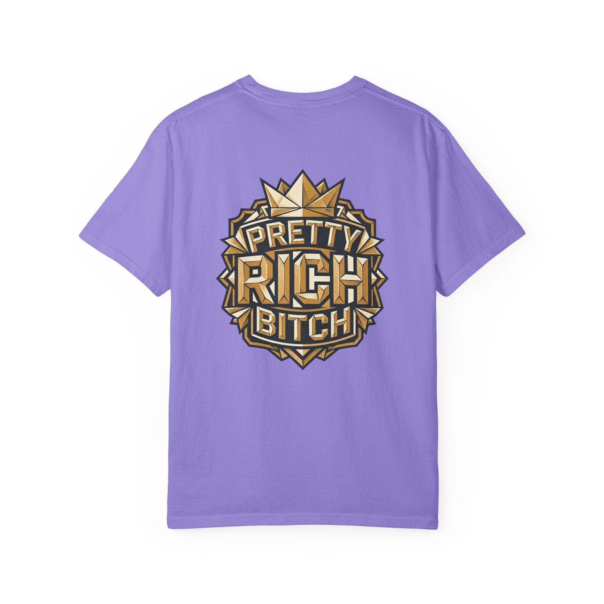 Pretty Rich Bitch The Collection by PRB T-Shirt — Bold Graphic Tee with Empowered Woman Portrait by Power Runs Black