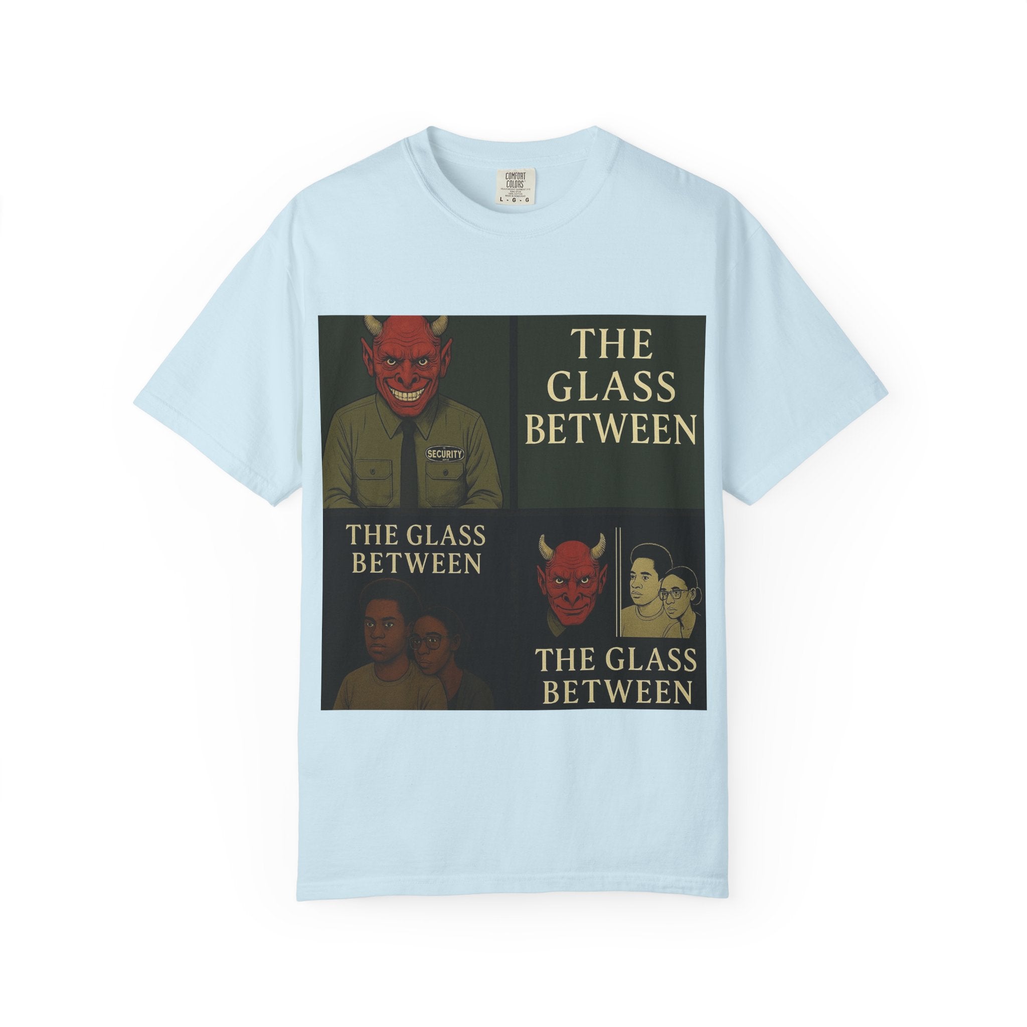 PRB The Glass Between Vintage Collage T-Shirt by Power Runs Black