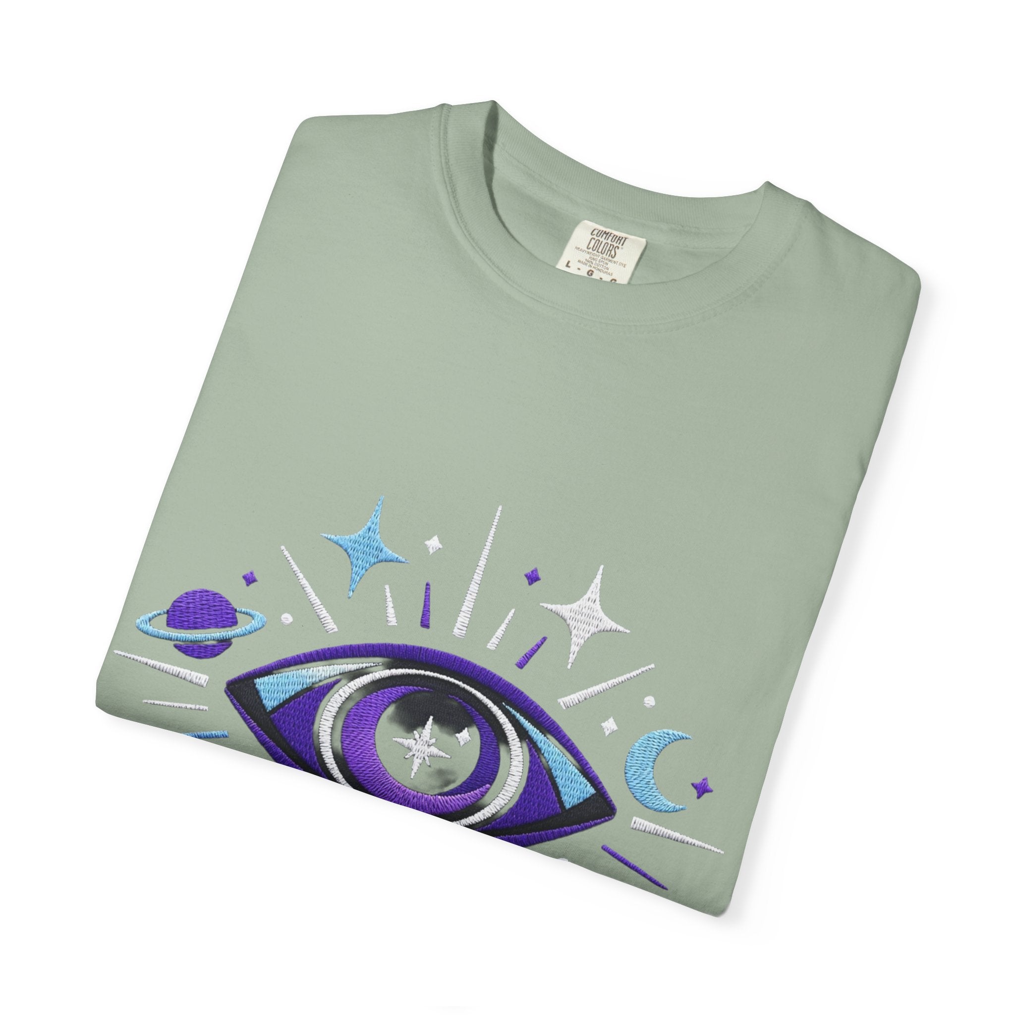PRB Mystic All-Seeing Eye T-shirt | Cosmic Moon and Stars by Printify