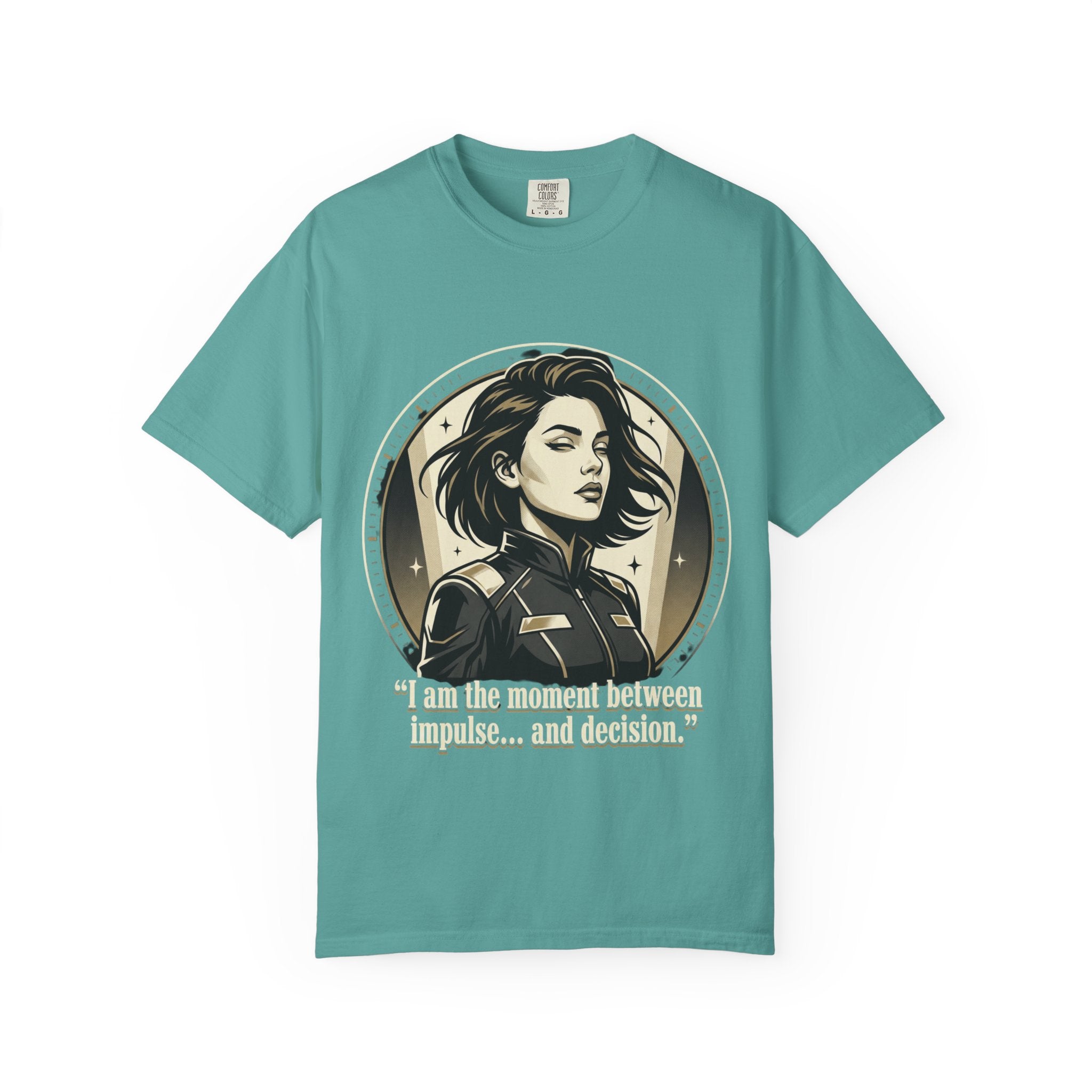 Power Runs Black Retro Space Captain Portrait T-Shirt — 'Fearless Commander' Graphic Tee by Power Runs Black