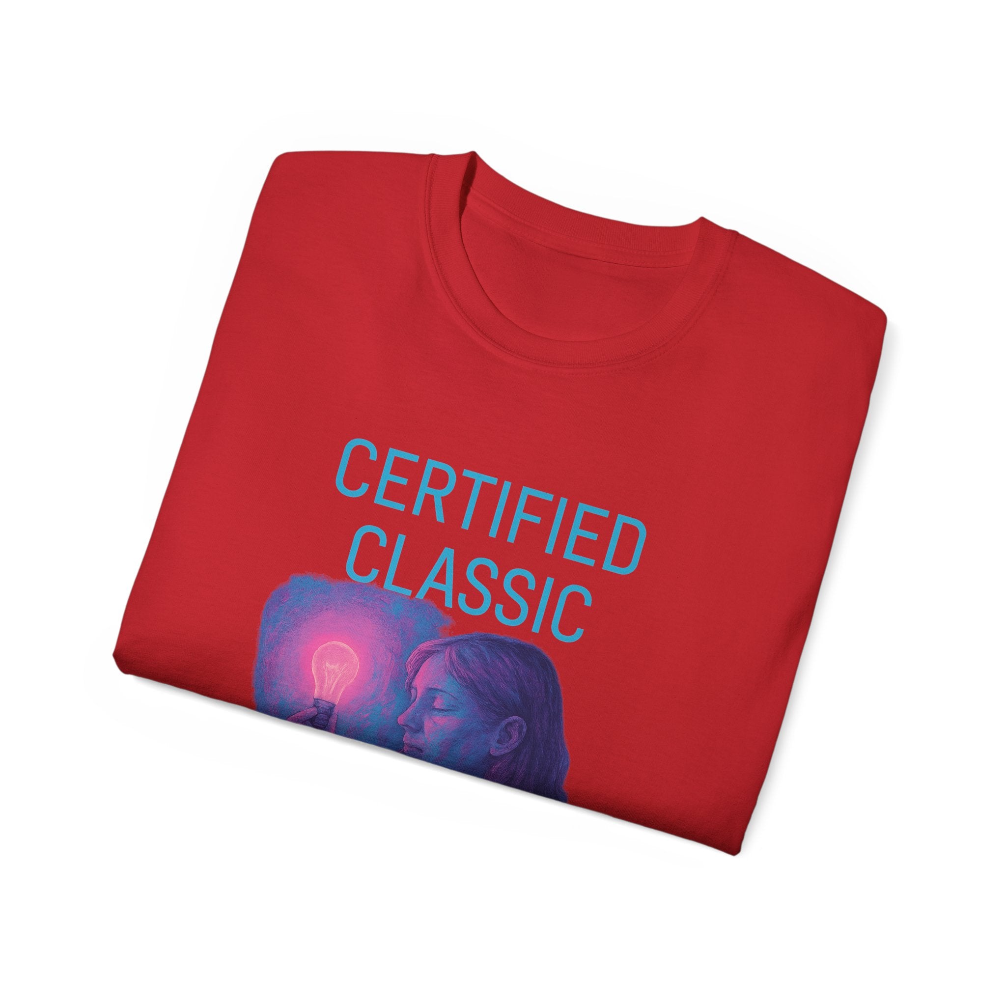 PRB Certified Classic portrait tee | Retro portrait holding light by Power Runs Black