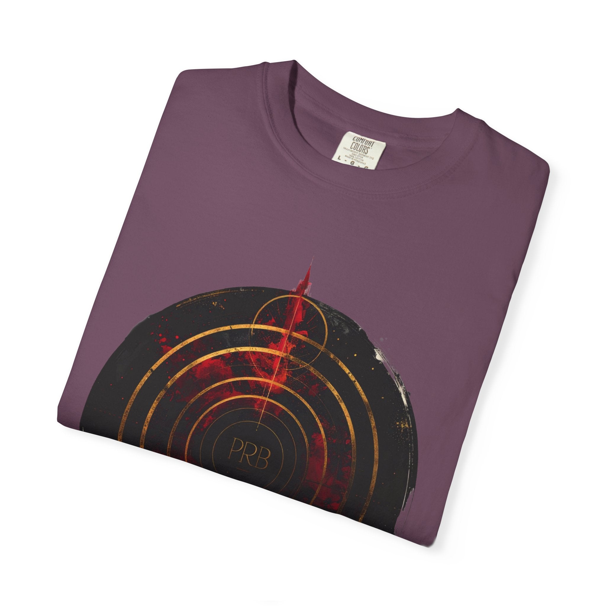 PRB Target Bullseye T-Shirt — Retro Circular Target Graphic Tee by Power Runs Black