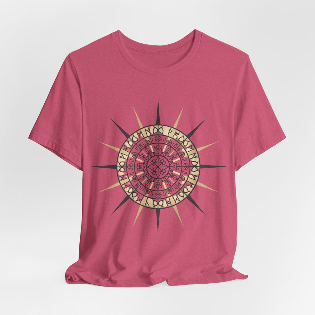 PRB Compass Rose Mandala Tee — Nautical Compass Graphic Shirt by Power Runs Black