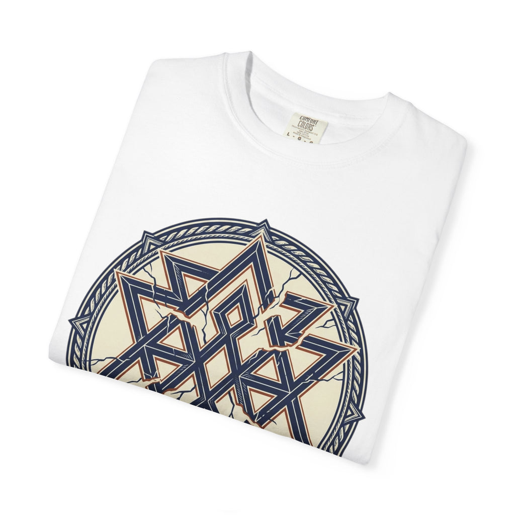 Power Runs Black PRB Geometric Star Mandala T-Shirt — "Control Fractures the Flow" Graphic Tee by Power Runs Black