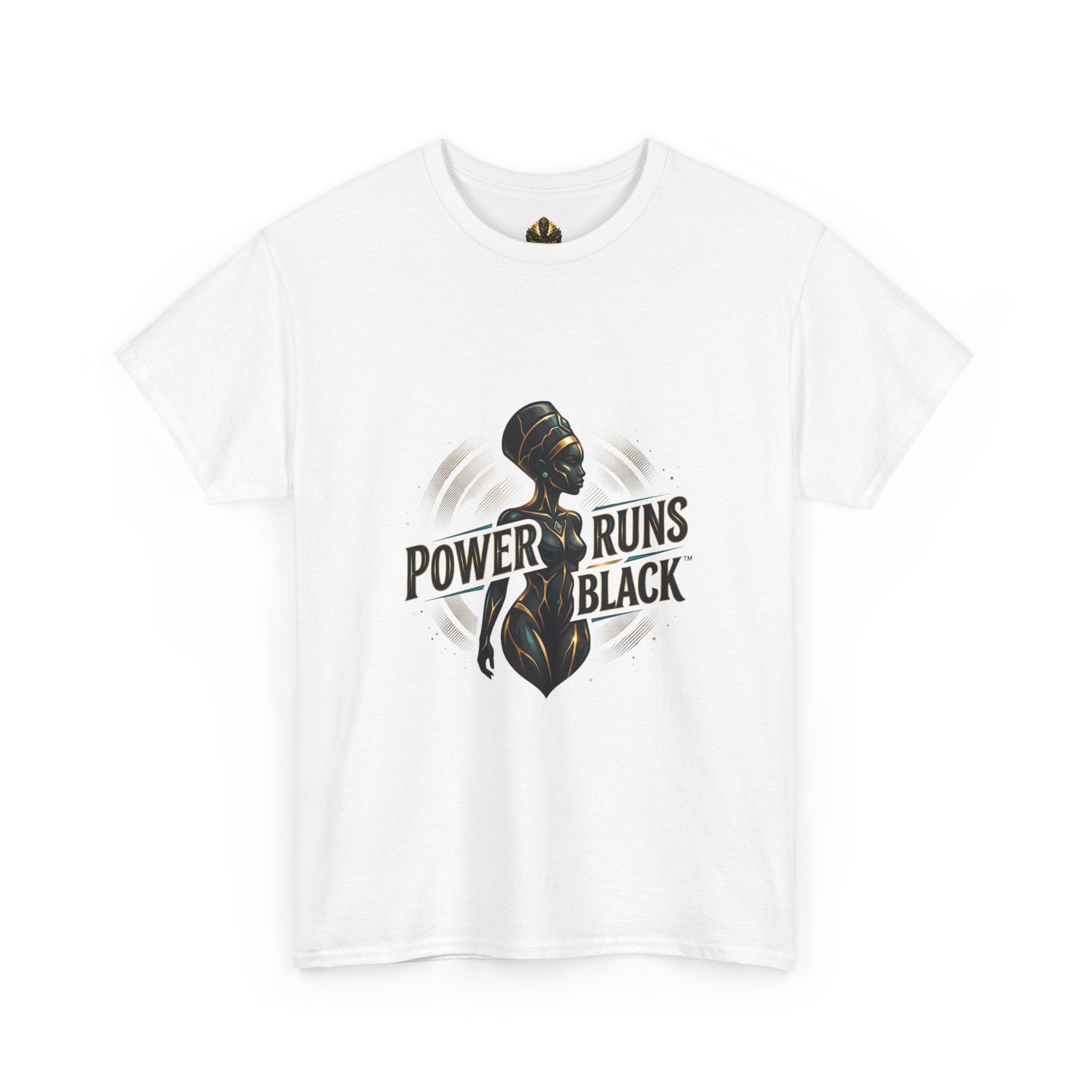 Power Runs Black Queen Goddess Graphics Tee by Printify