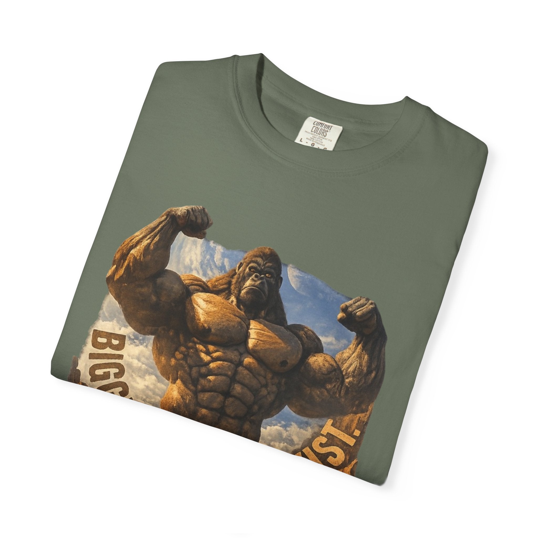 PRB Biggest Flex I Exist T-Shirt — Funny Muscle Gorilla Graphic Tee by Power Runs Black