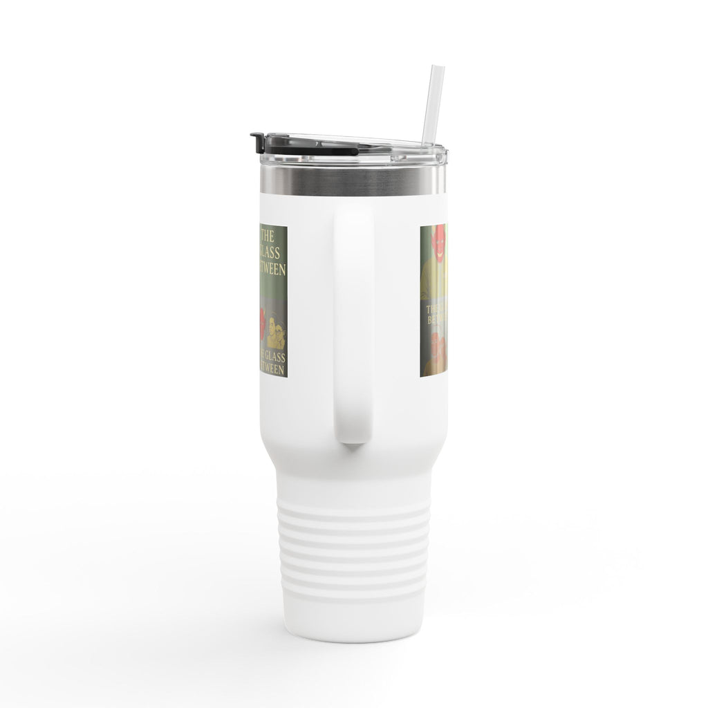 PRB The Glass Between collage travel mug | 40oz insulated tumbler by Power Runs Black