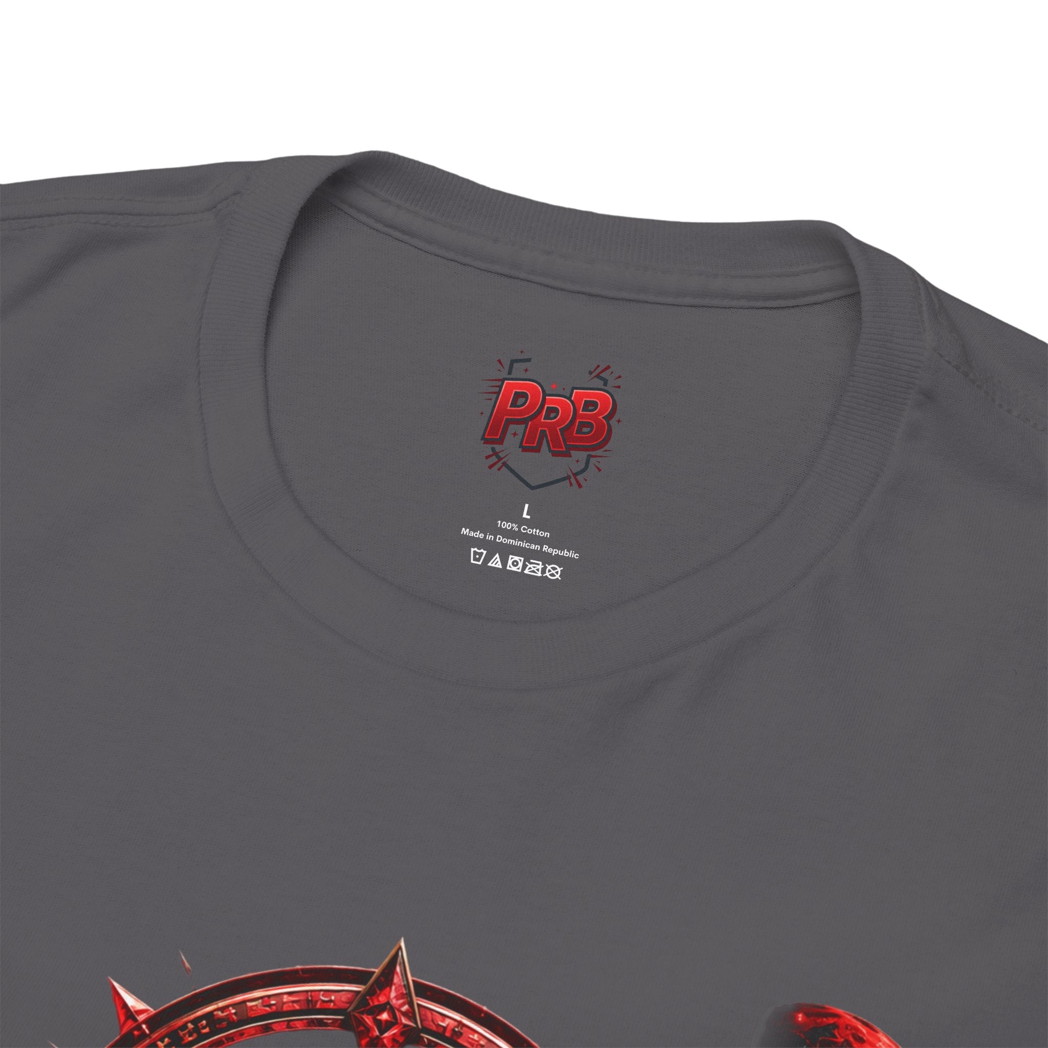 Power Runs Black Red Angel Graphics Tee by Printify