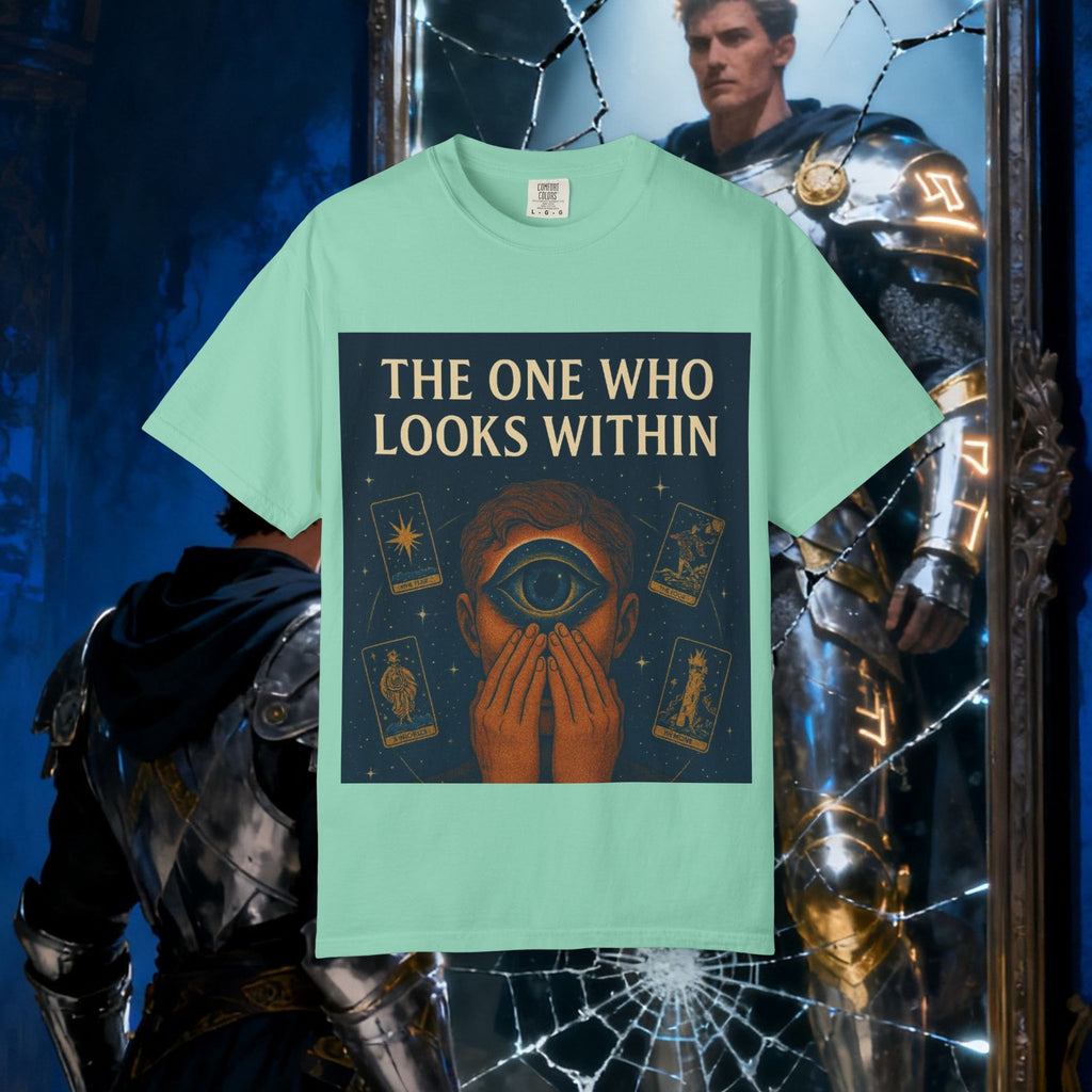 PRB Tarot Eye T-Shirt — "The One Who Looks Within" Mystical Graphic Tee by Power Runs Black