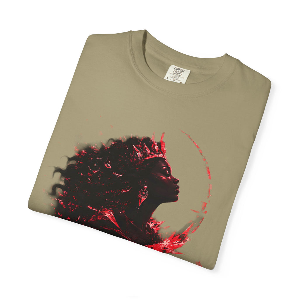 Power Runs Black Crown T-Shirt | Gothic Silhouette Artwork by Power Runs Black