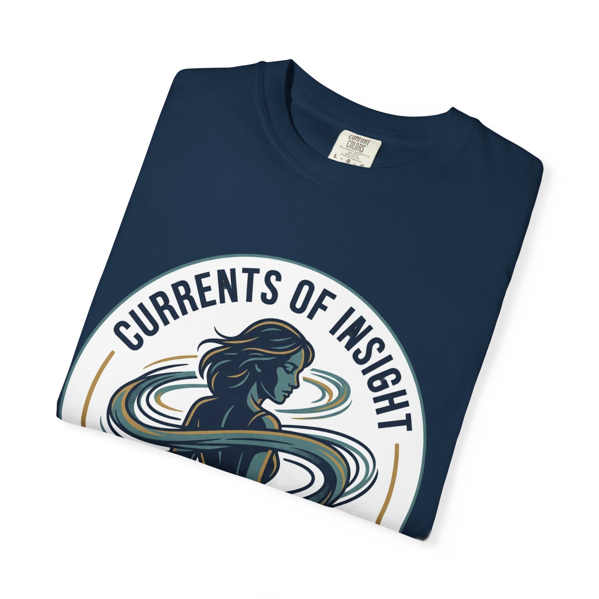 Power Runs Black Currents of Insight T-Shirt — 'Astra: Every thought leaves a trail' Graphic Tee by Power Runs Black