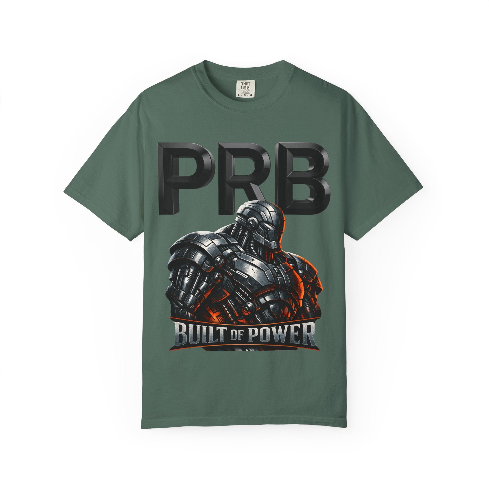 Built of Power PRB T-Shirt — Robotic Armor Graphic Tee by Printify