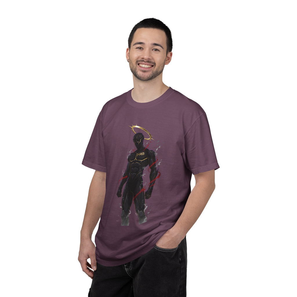 PRB Shadow Hero Graphic T-Shirt — Haloed Vigilante Illustration by Power Runs Black
