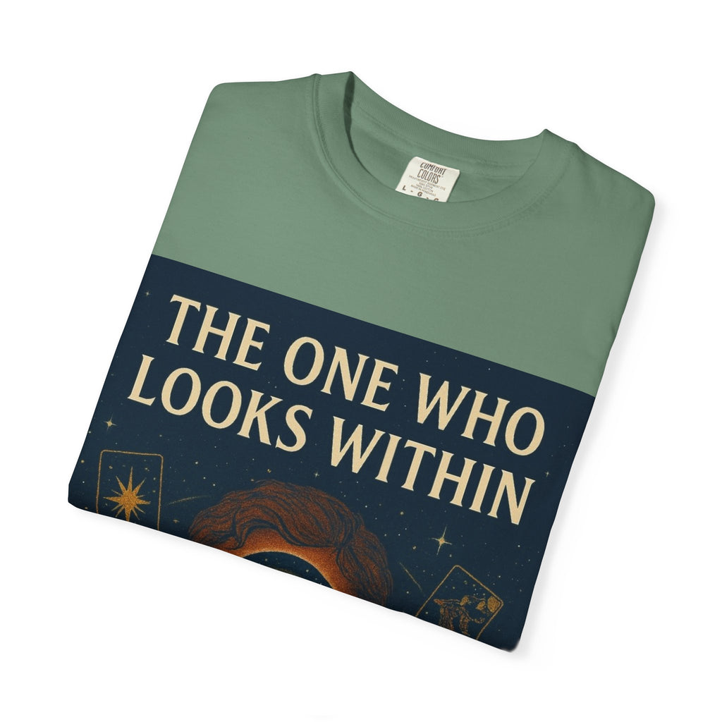 PRB Tarot Eye T-Shirt — "The One Who Looks Within" Mystical Graphic Tee by Power Runs Black