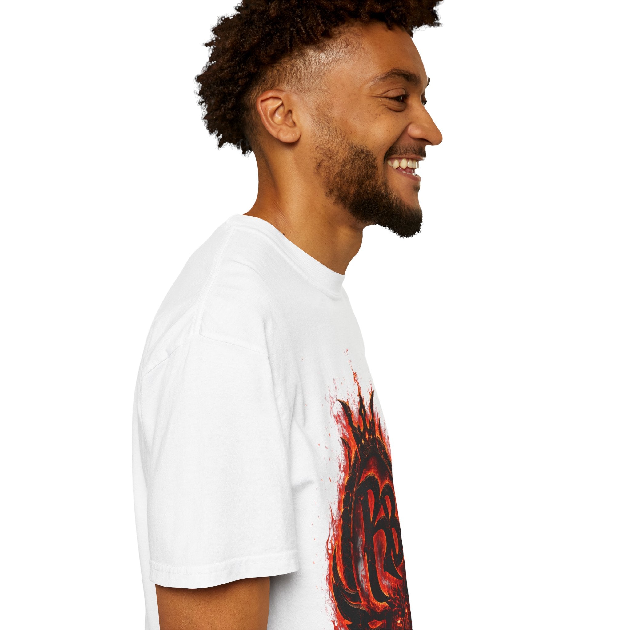 Power Runs Back PRB Flame Logo T-shirt | Fiery Emblem Tee, Grunge Rock Chic by Power Runs Black