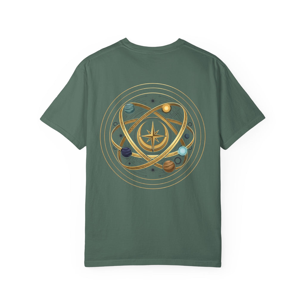 PRB Crown & Cosmos Graphic T-Shirt | Gold Royal Crest & Celestial Back by Printify