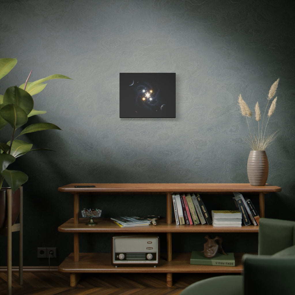 PRB Celestial Star Cluster Matte Canvas Print — Cosmic Planets Wall Art by Printify