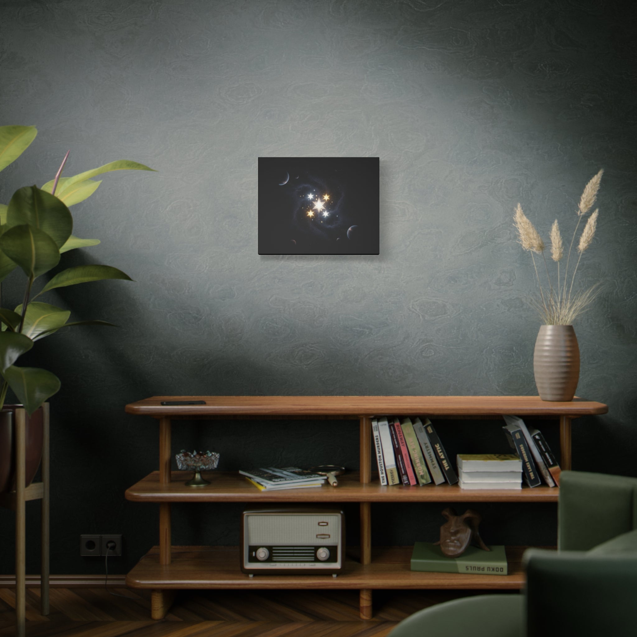 PRB Celestial Star Cluster Matte Canvas Print — Cosmic Planets Wall Art by Printify