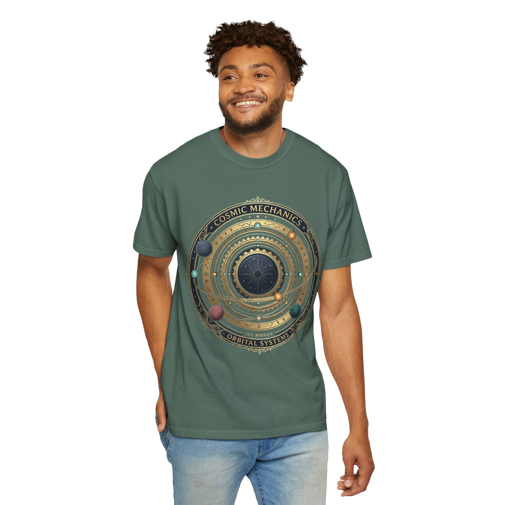 PRB Cosmic Mechanics Solar System Graphic T-Shirt | Planetary Orbit Tee by Printify