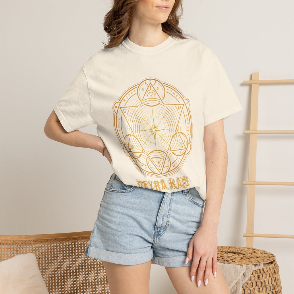 Power Runs Black PRB — Veyra Kain Geometric Sigil Tee with “Too Much Becomes Ruin” Graphic T-Shirt by Power Runs Black
