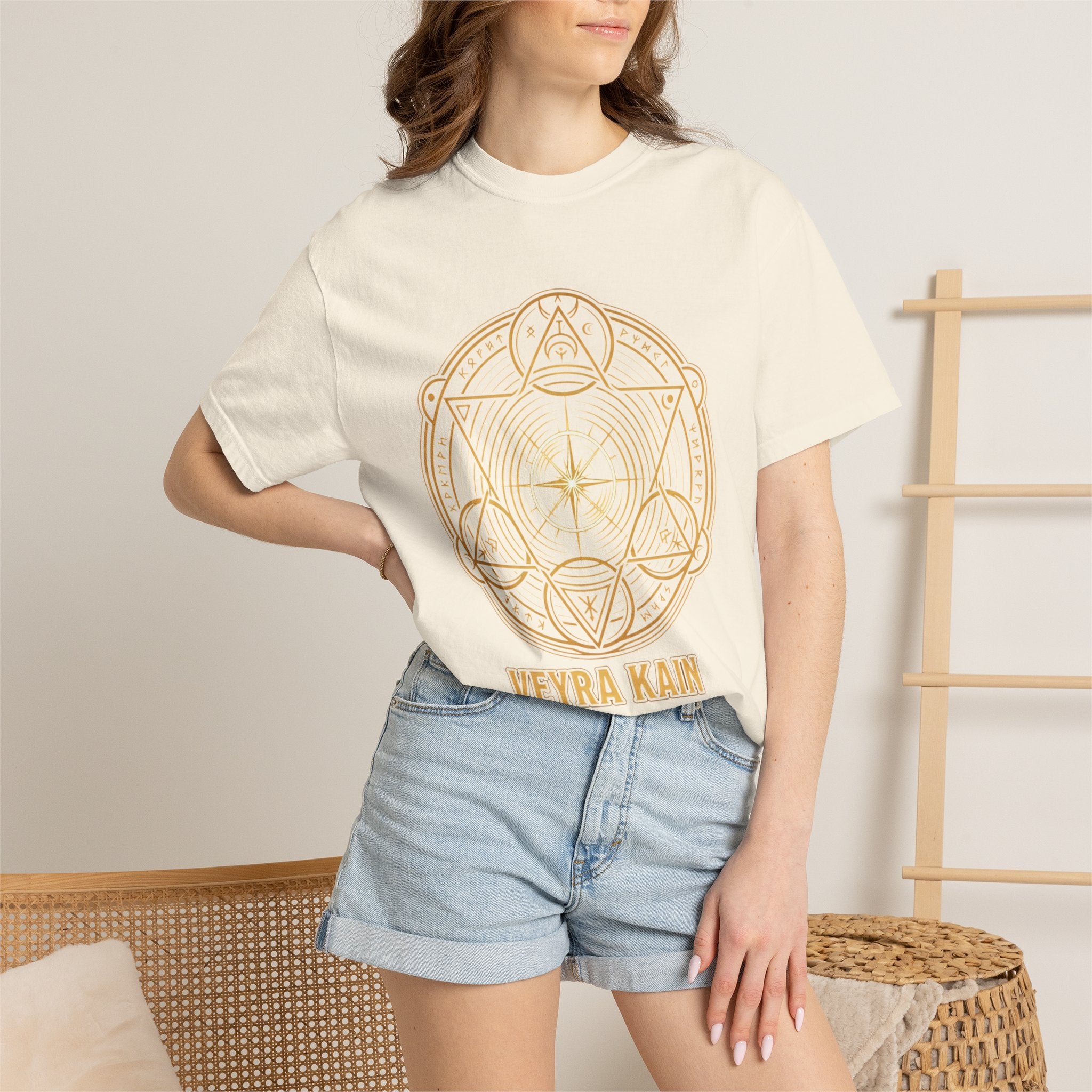 Power Runs Black PRB — Veyra Kain Geometric Sigil Tee with “Too Much Becomes Ruin” Graphic T-Shirt by Power Runs Black