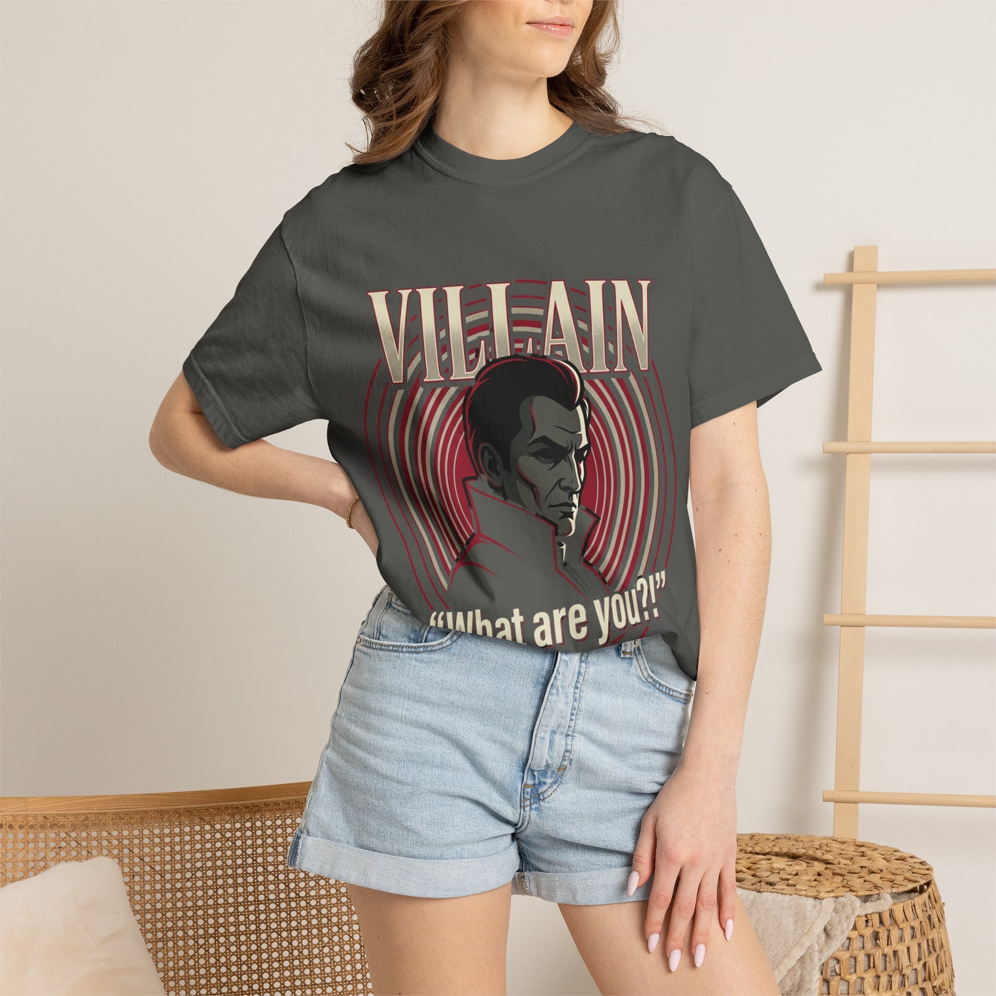 Power Runs Black Villain Portrait T-Shirt — "What Are You?" Graphic Tee by Power Runs Black