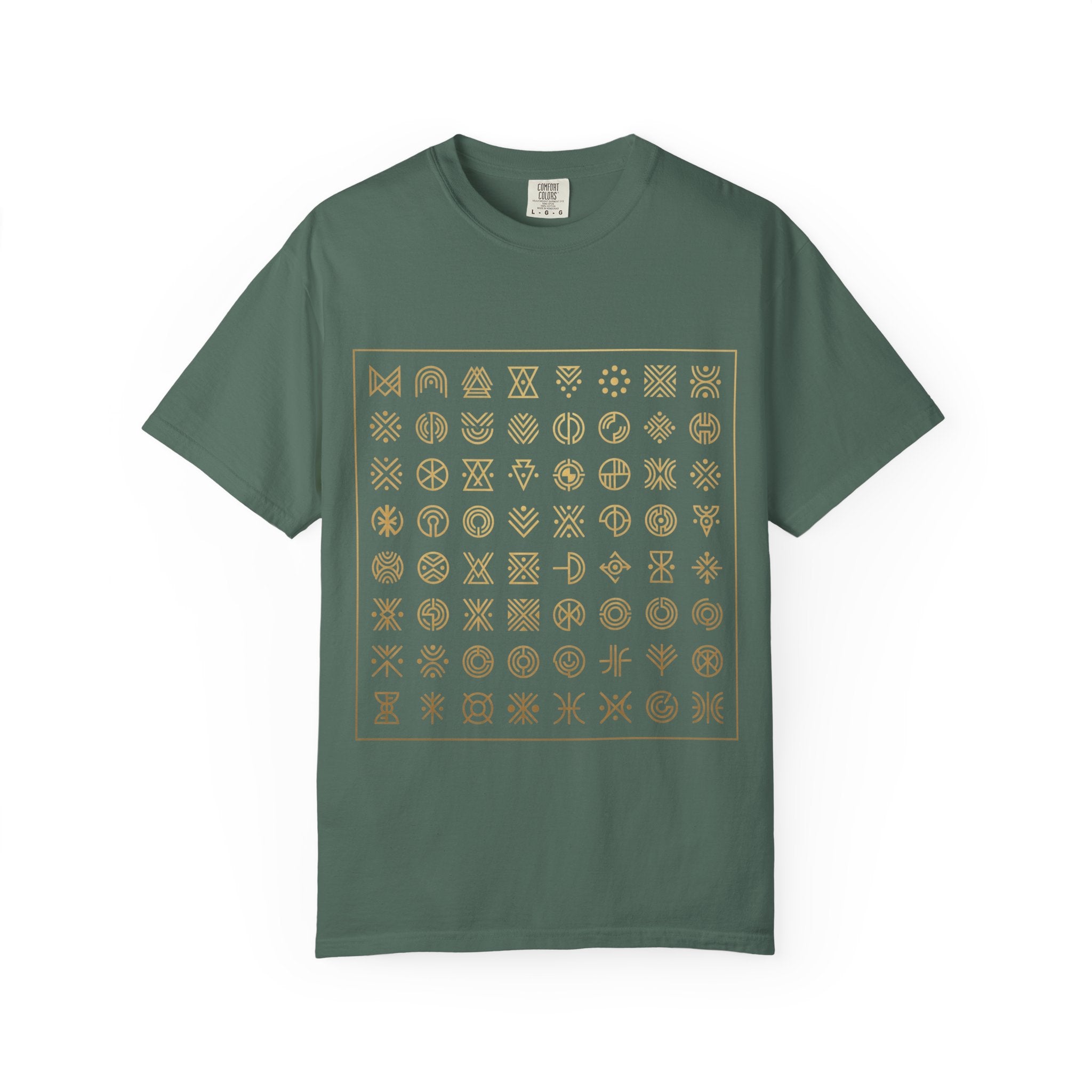 PRB Symbol Grid Graphic Tee — Garment-Dyed Heavyweight Cotton | Power Runs Black by Power Runs Black
